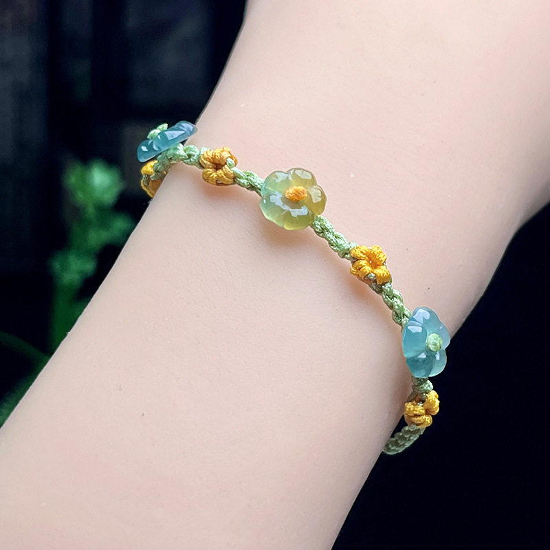 Bracelets - Pulsera de flores de jadeíta de