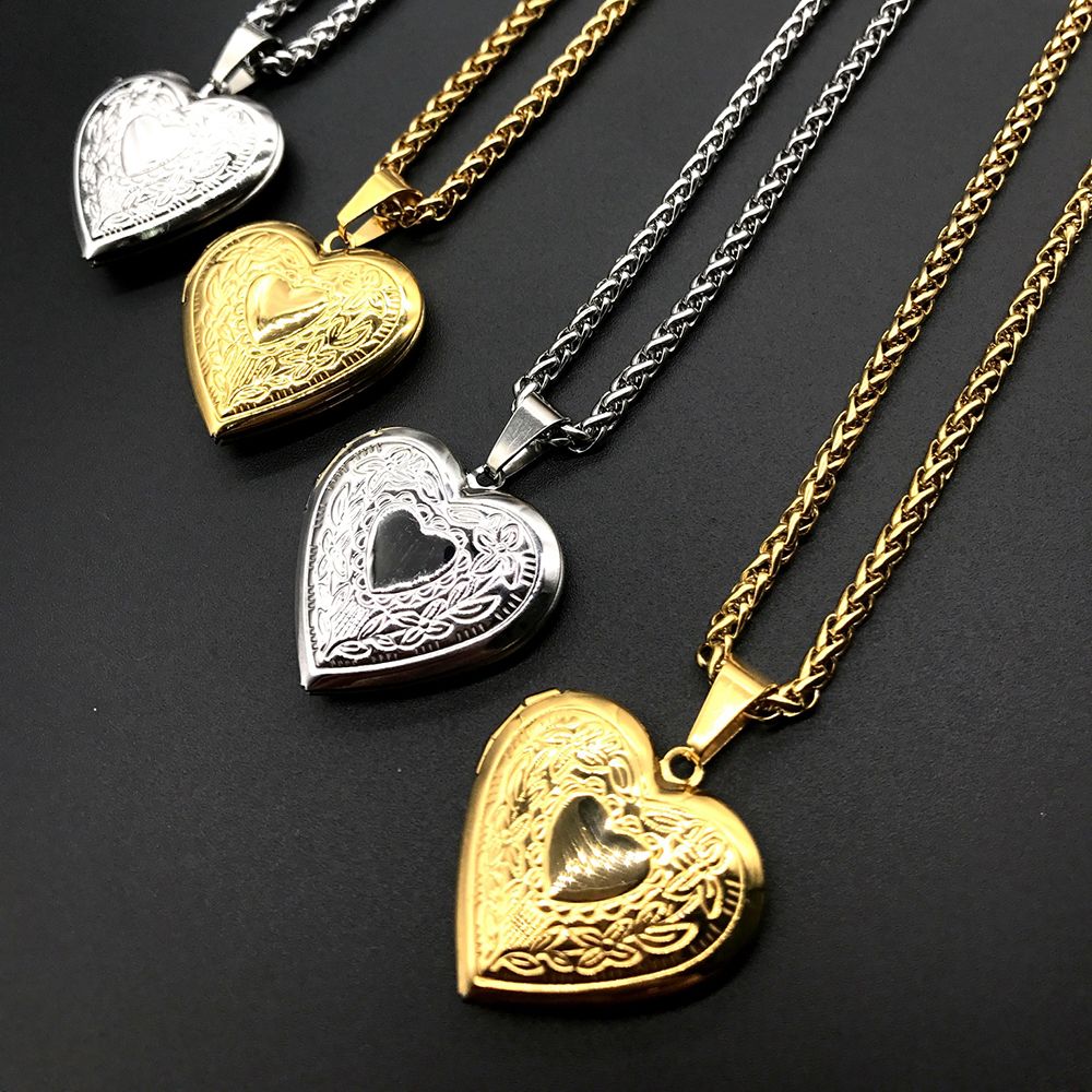 Heart Locket Necklace Photo - Collar medallón con imagen de foto