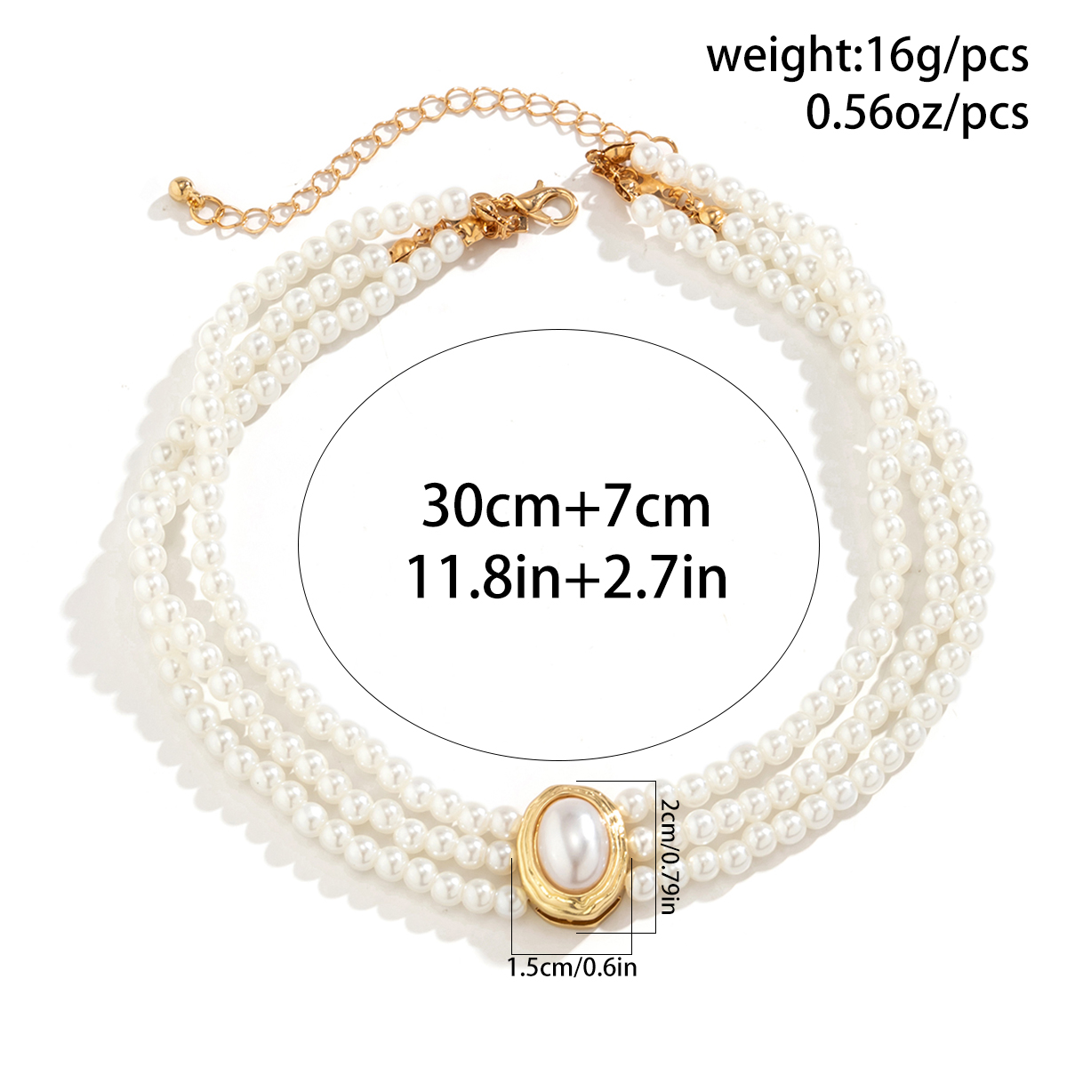Gargantilla corta multicapa Vi - Pearl Choker Necklace Vintage reseña y precio