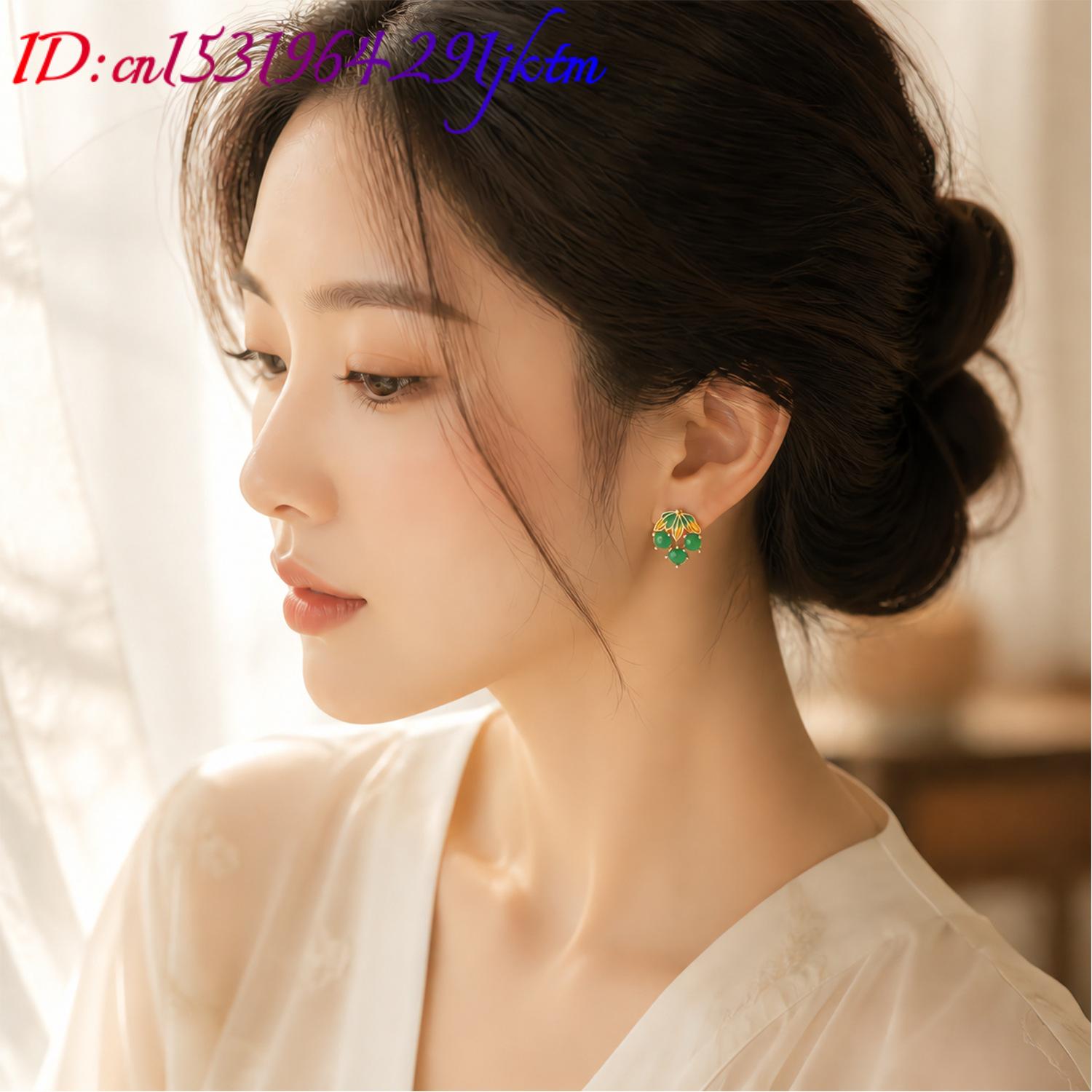 Pendientes de jade birmano con - Earrings reseña y precio