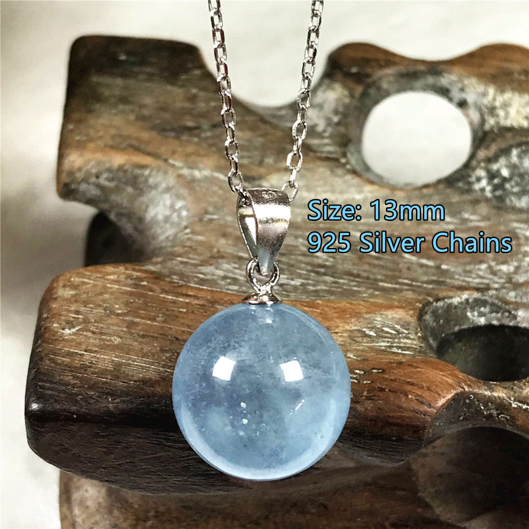 Collar con colgante de Aguamar - 925 Sterling Silver Chain Necklace Men reseña y precio