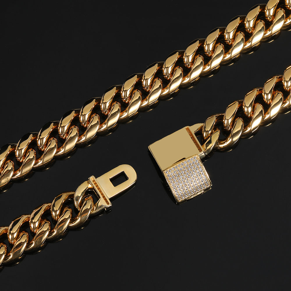 Collar de cadena de eslabones  - Cuban Link Chain 12Mm reseña y precio