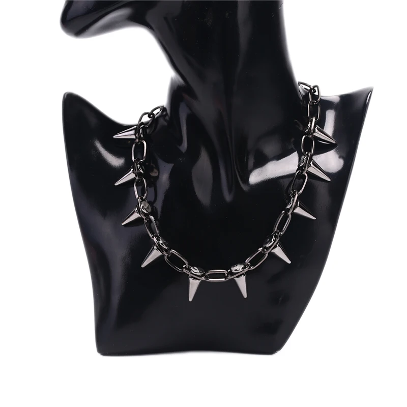 Collar con cuello de cuero, es - Goth Punk Spike Choker reseña y precio
