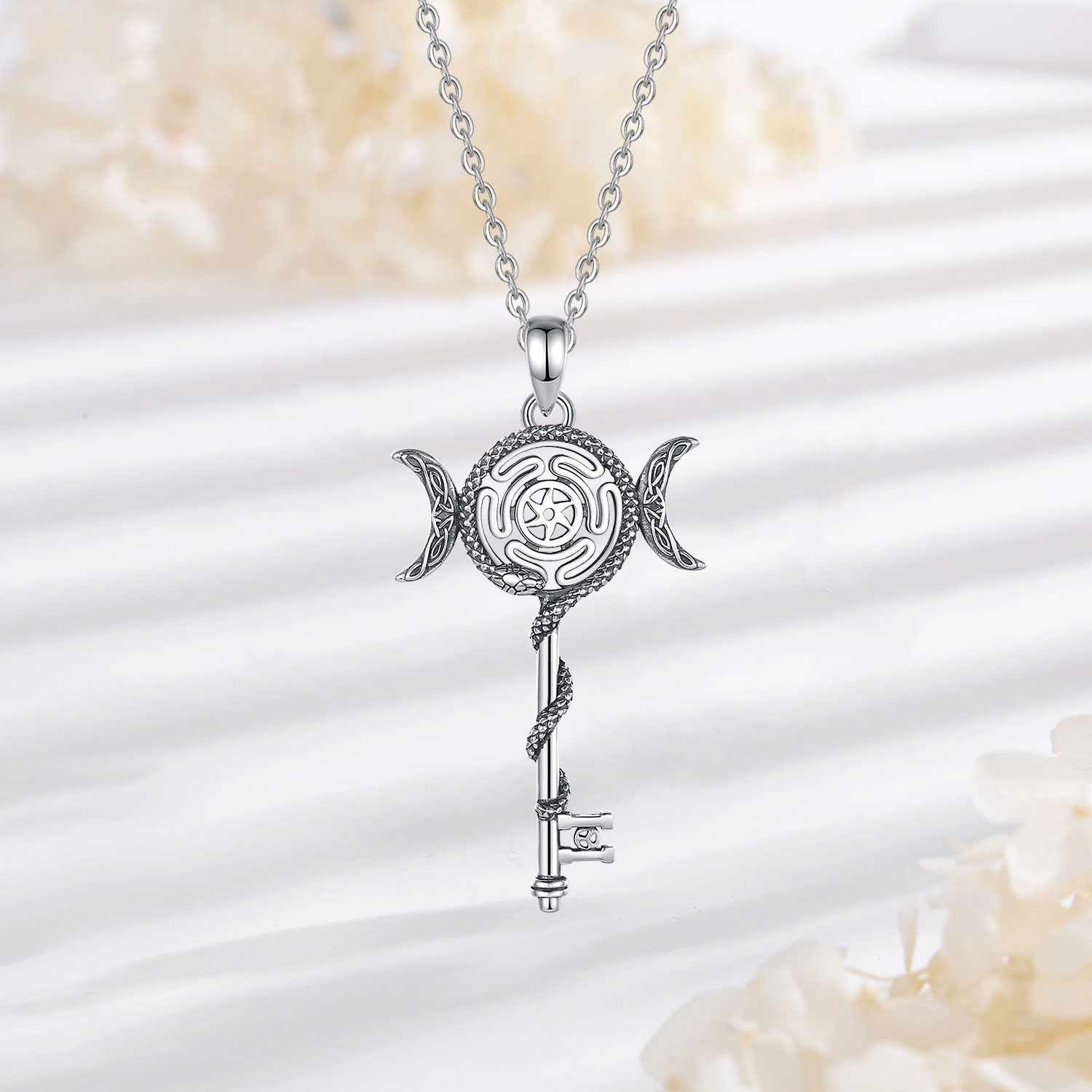 Eudora-collar de diosa Triple  - 925 Sterling Silver Chain Necklace Men reseña y precio