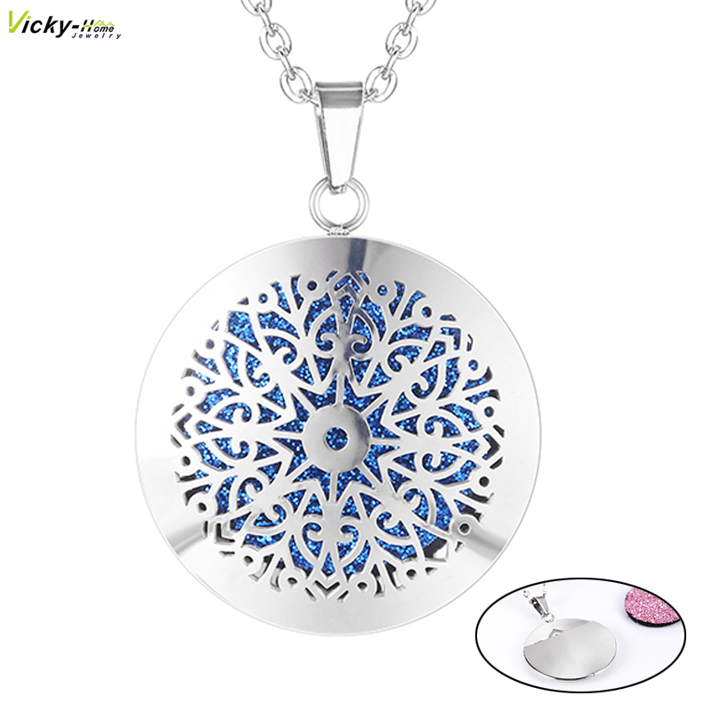 Nuevo medallón difusor de acei - Heart Locket Necklace Photo reseña y precio