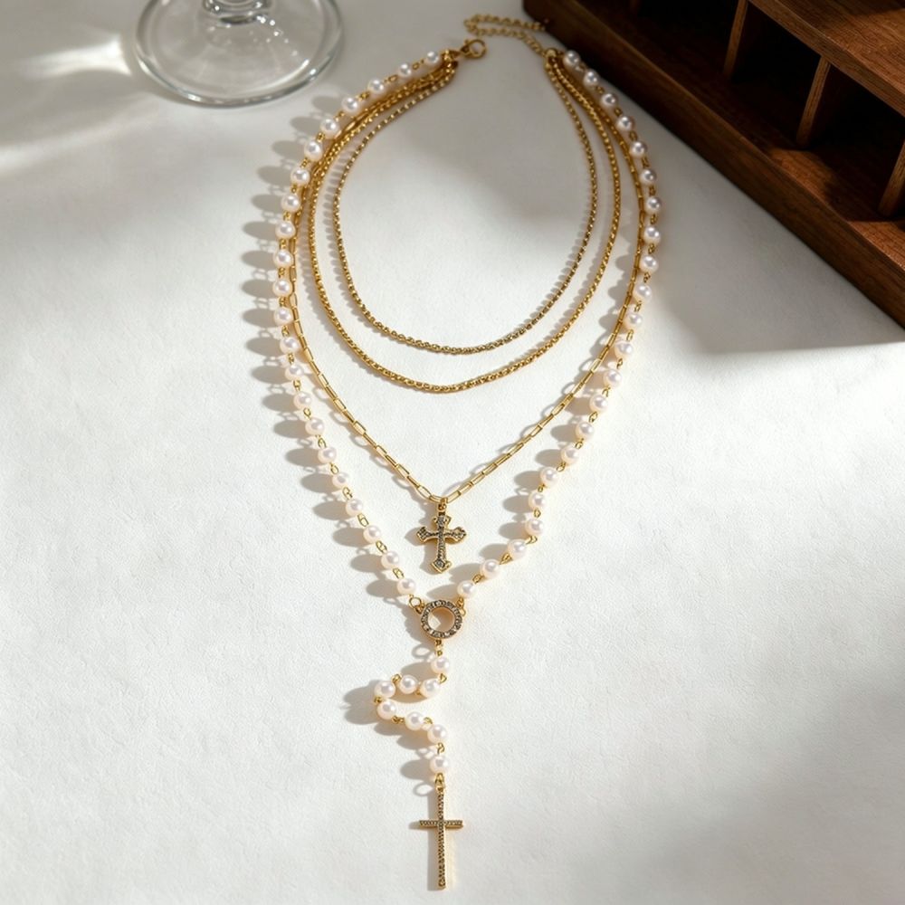 Elegante collar con colgante e - Layered Pendant Necklace Aesthetic reseña y precio
