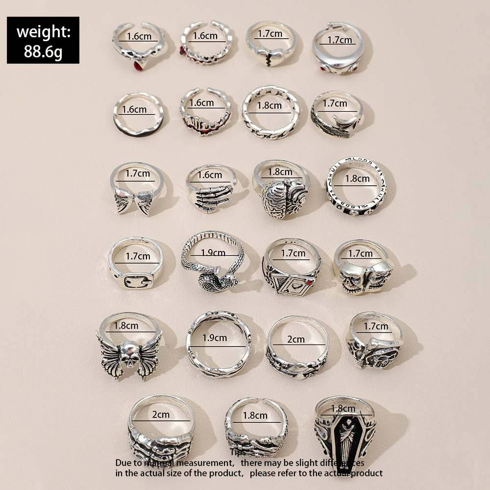 Juego de 23 anillos geométrico - Vintage Punk Knuckle Rings Set reseña y precio