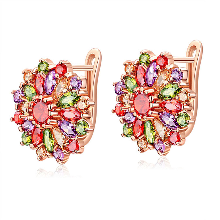 Pendientes de flor de cristal  - Earrings reseña y precio