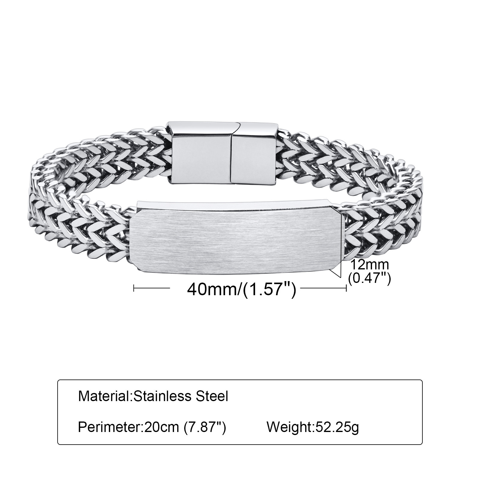 Vnox-pulsera personalizada de  - Cuban Link Chain 12Mm reseña y precio