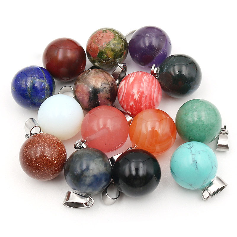 20 unids/bolsa 14mm piedra Nat - Crystal Pendant Necklace Natural Stone reseña y precio