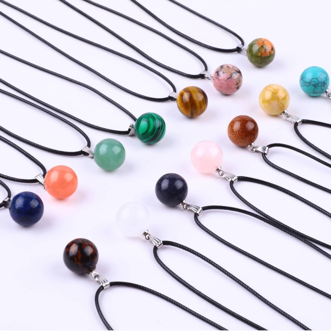 20 unids/bolsa 14mm piedra Nat - Crystal Pendant Necklace Natural Stone reseña y precio
