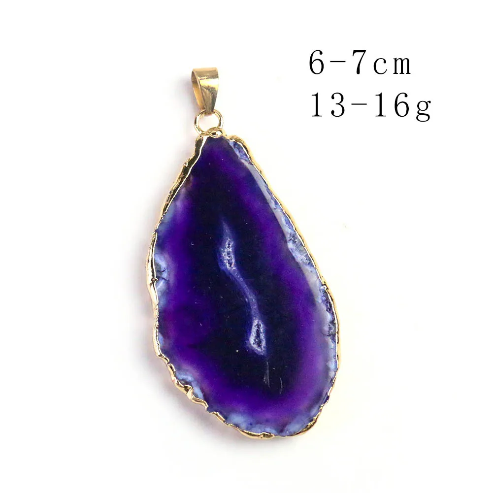 Colgante de ágata natural, hec - Crystal Pendant Necklace Natural Stone reseña y precio