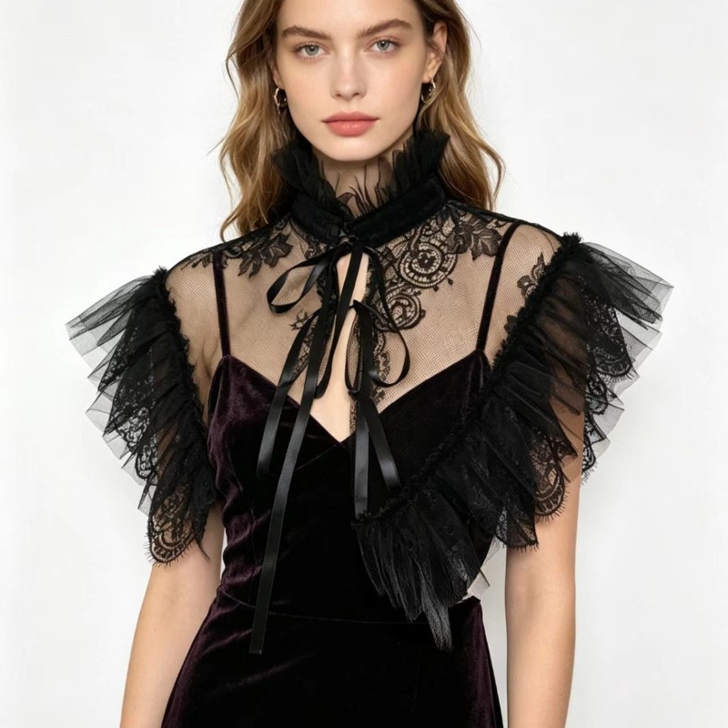 Cuello Falso de Encaje y Tul E - Necklaces reseña y precio