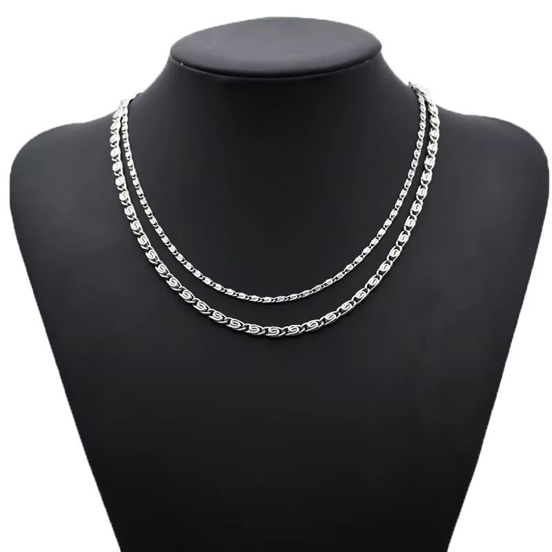 Andara Collar de Cadena Latera - 925 Sterling Silver Chain Necklace Men reseña y precio