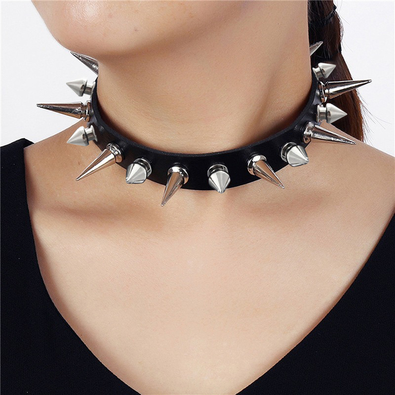 Gargantilla Punk con Púas Larg - Goth Punk Spike Choker reseña y precio