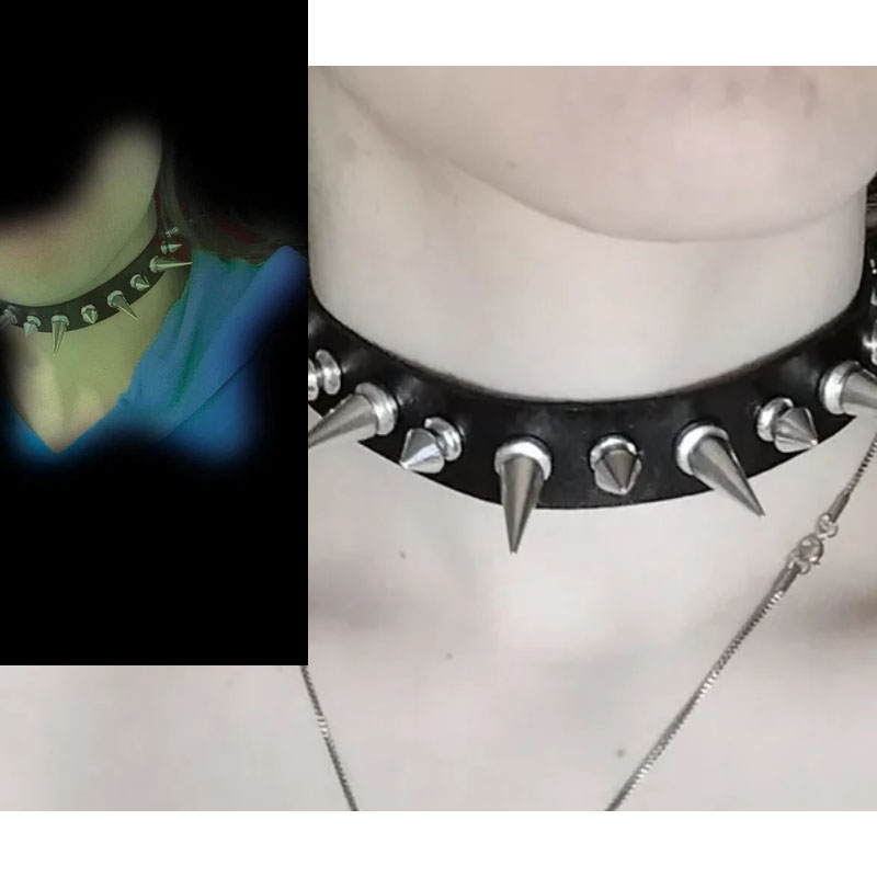 Gargantilla Punk con Púas Larg - Goth Punk Spike Choker reseña y precio