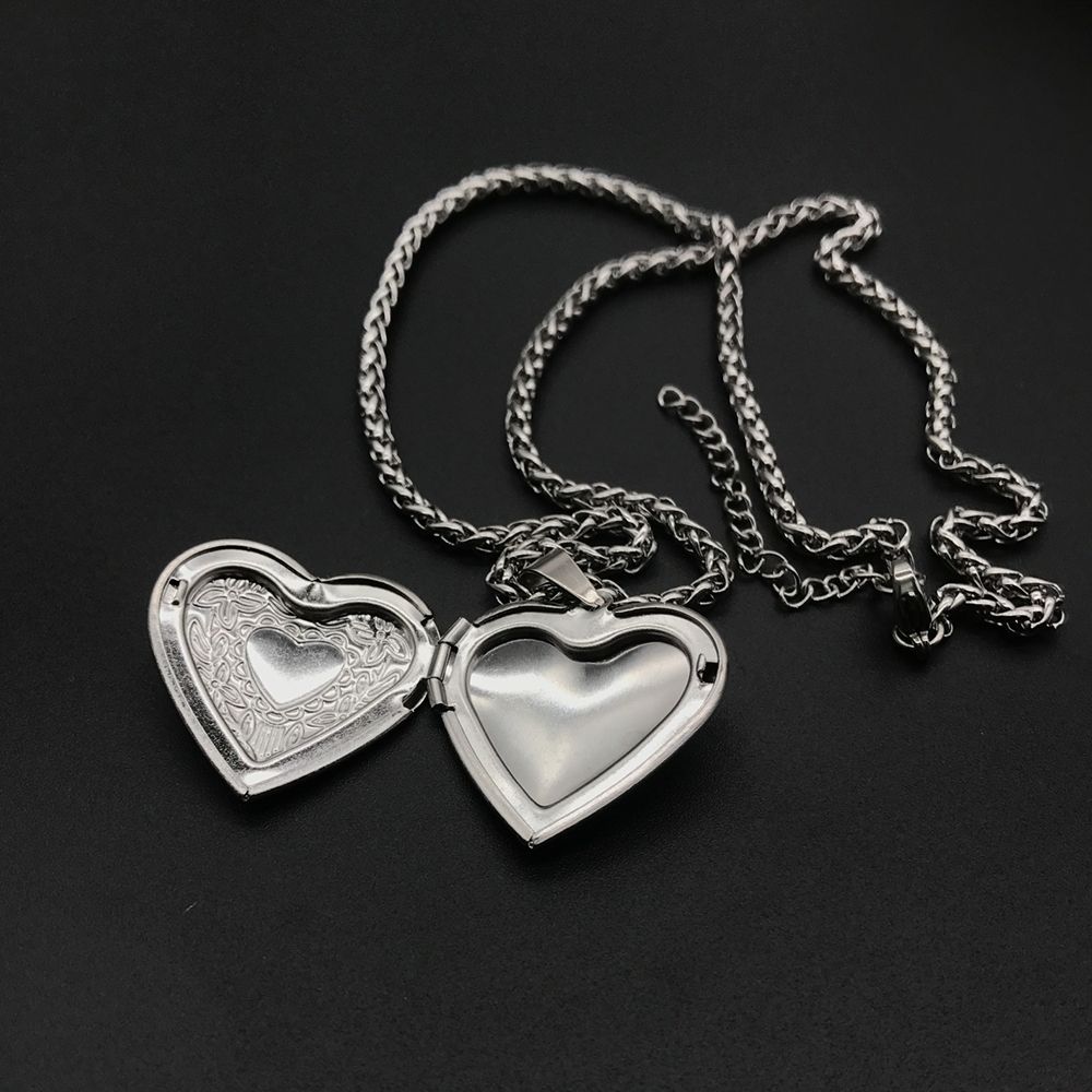 Collar medallón con imagen de  - Heart Locket Necklace Photo reseña y precio