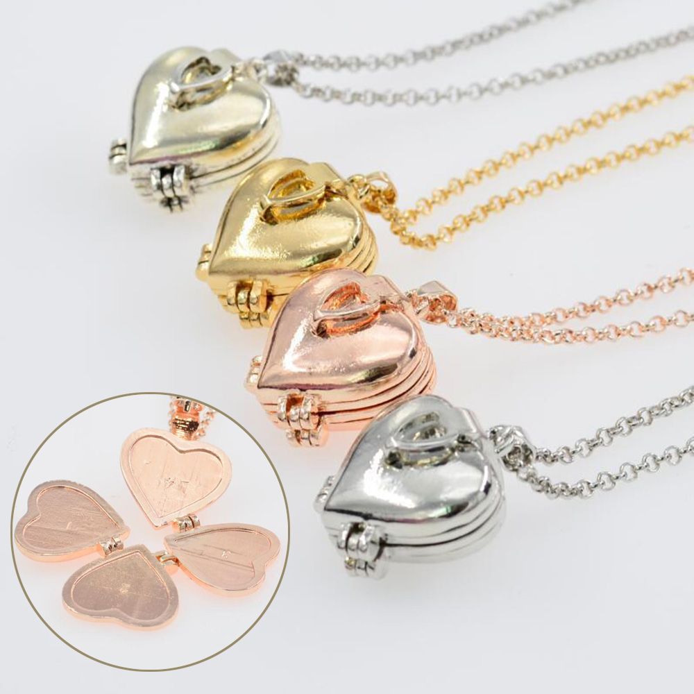 Collar medallón con imagen de  - Heart Locket Necklace Photo reseña y precio