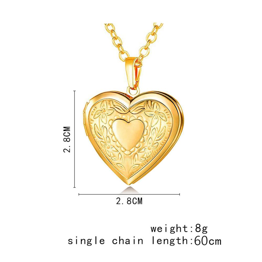 Collar medallón con imagen de  - Heart Locket Necklace Photo reseña y precio