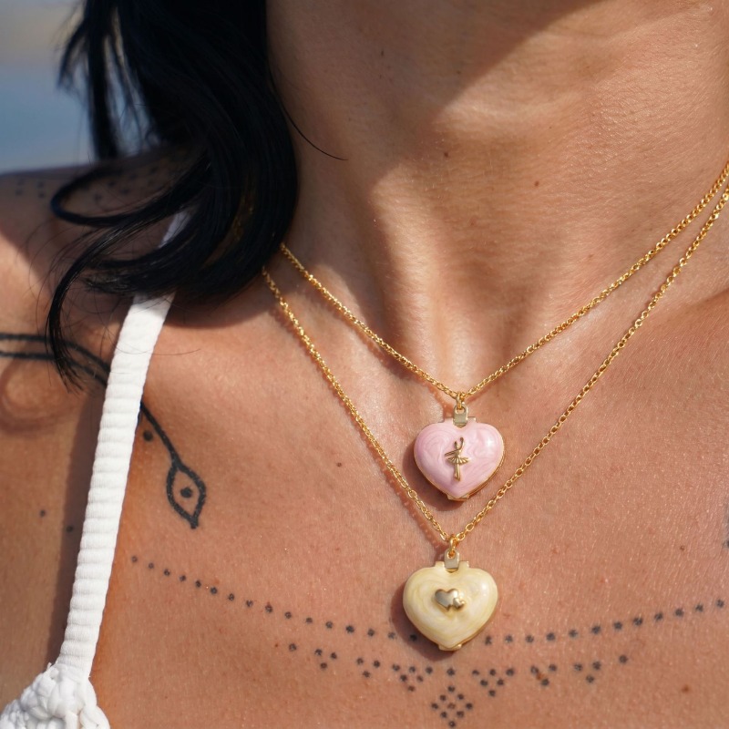 Collar con Medallón en Forma d - Heart Locket Necklace Photo reseña y precio