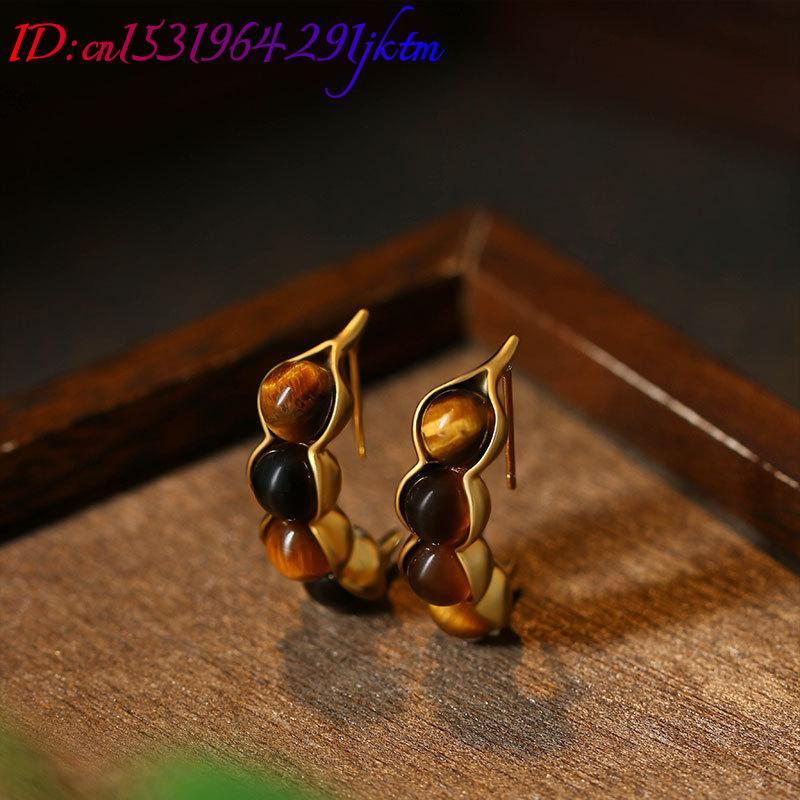 Pendientes de ojo de tigre con - Earrings reseña y precio