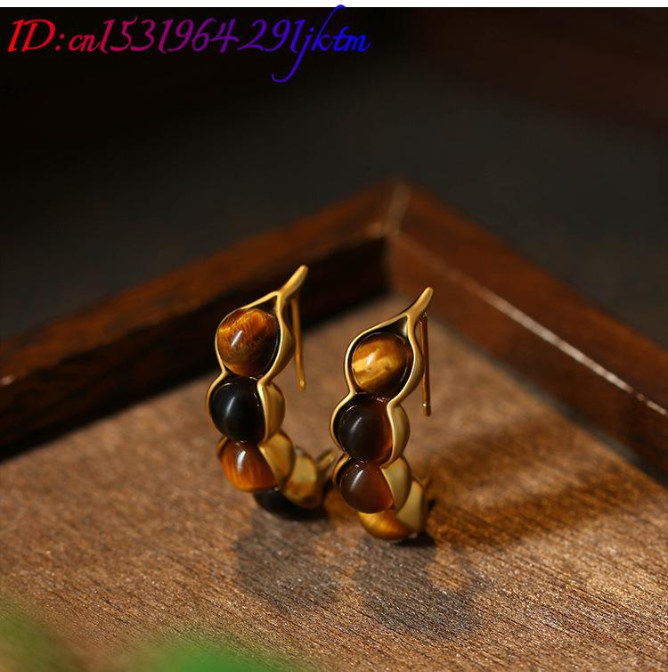 Pendientes de ojo de tigre con - Earrings reseña y precio