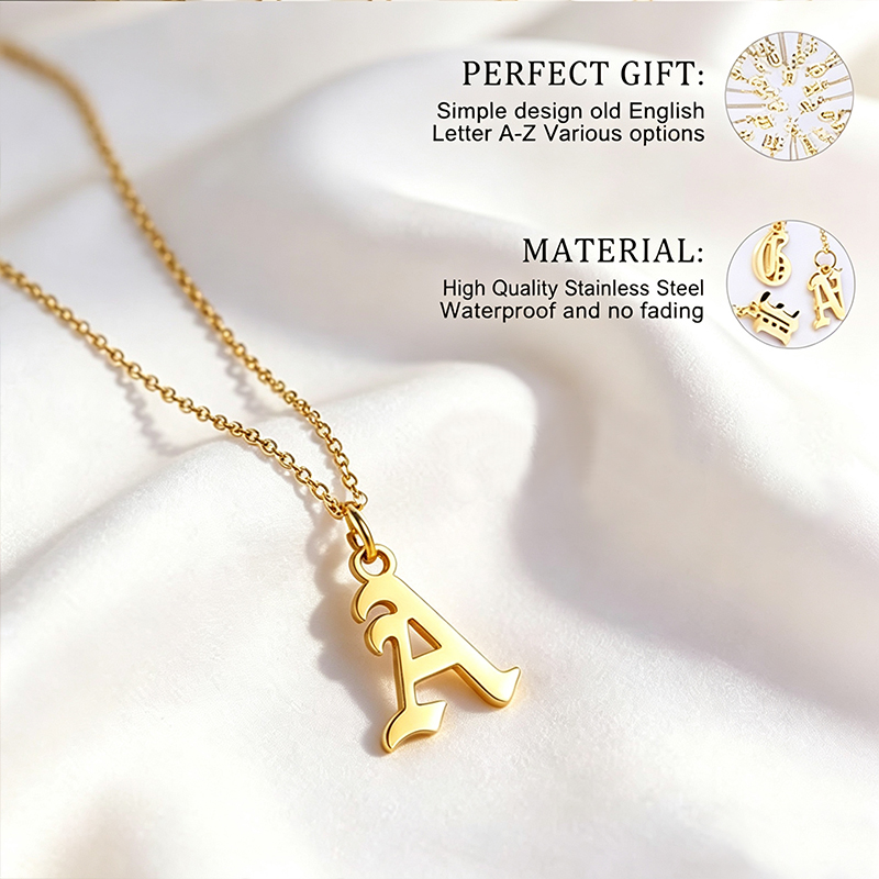 Collares con Letras para Mujer - Initial Letter Necklace 18K Gold reseña y precio
