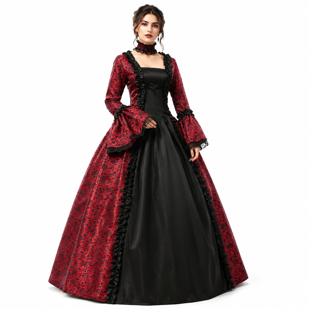 Vestido medieval gótico de est - Necklaces reseña y precio