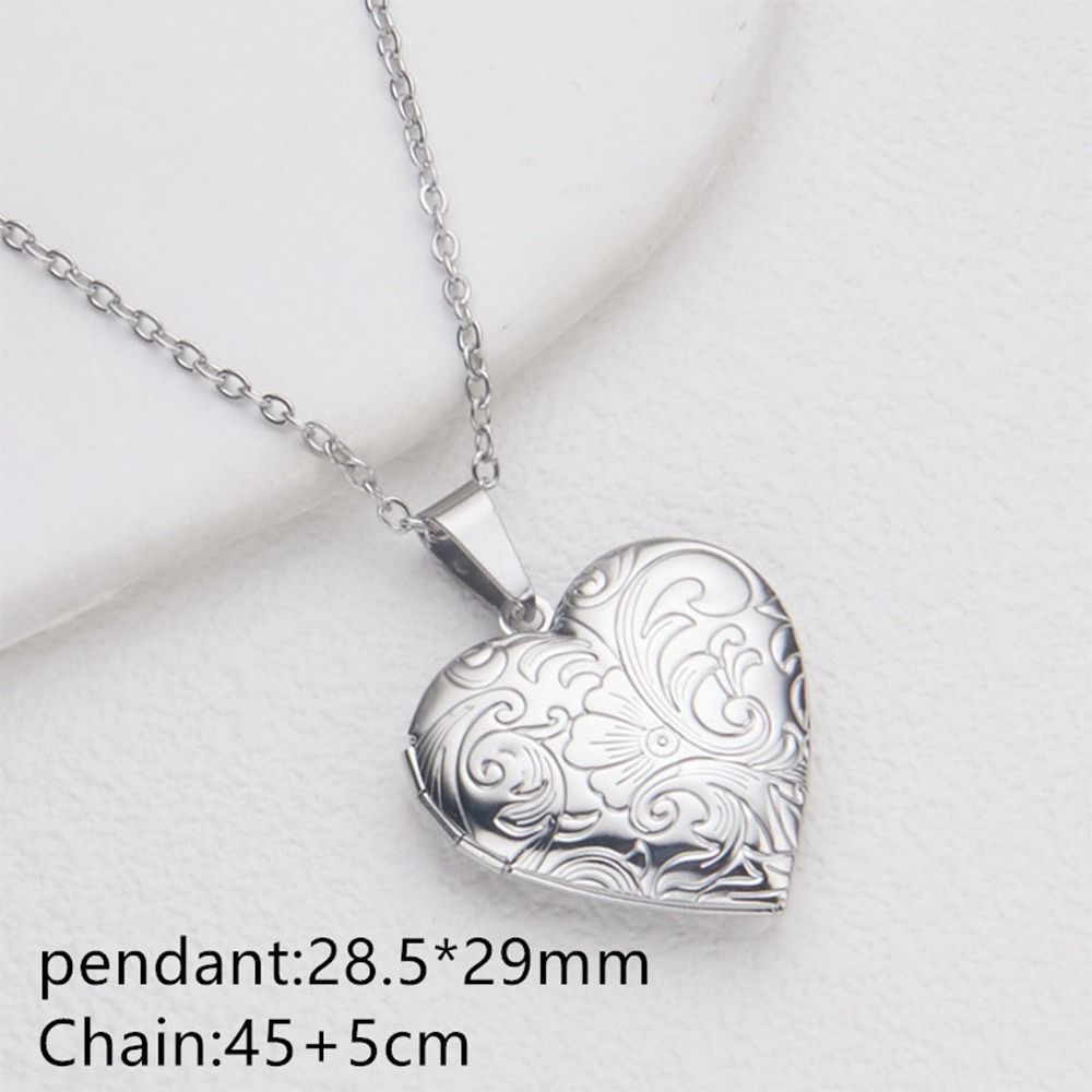 Collar de medallón con imagen  - Heart Locket Necklace Photo reseña y precio