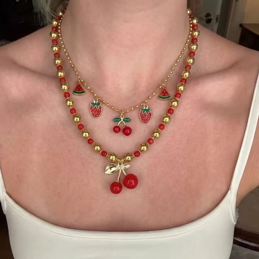 Collar con colgante de corazón - Layered Pendant Necklace Aesthetic reseña y precio